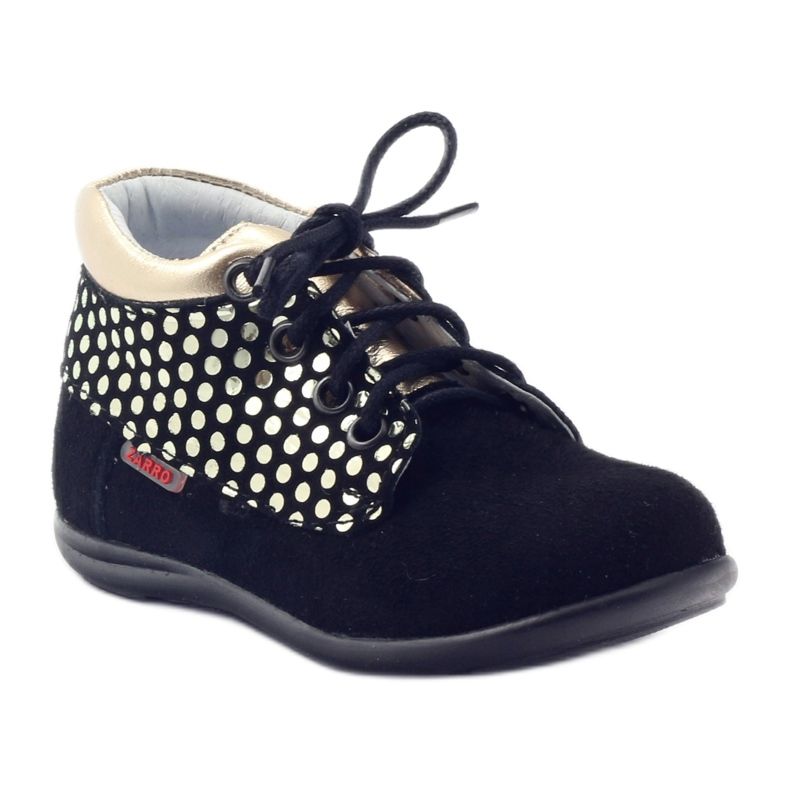 Dívčí kozačky Zarro 82/4 černé zlato černá zlatý 1