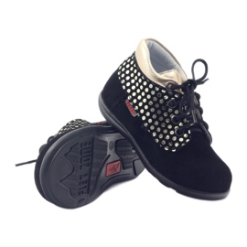 Dívčí kozačky Zarro 82/4 černé zlato černá zlatý 3