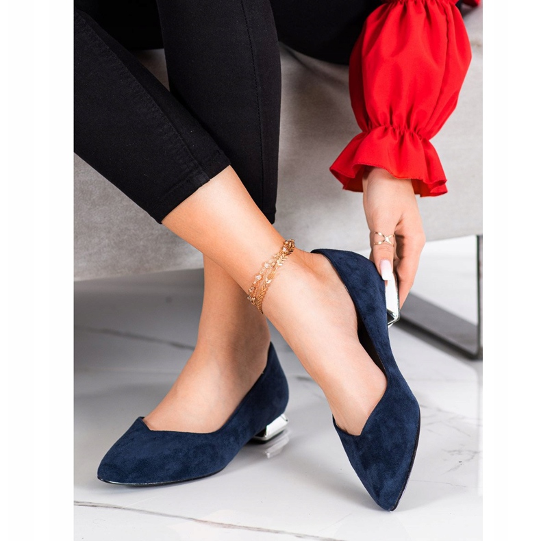 Goodin Lodičky na plochém podpatku námořnická modrá modrý 1 Goodin Lodičky na plochém podpatku námořnická modrá modrý 1