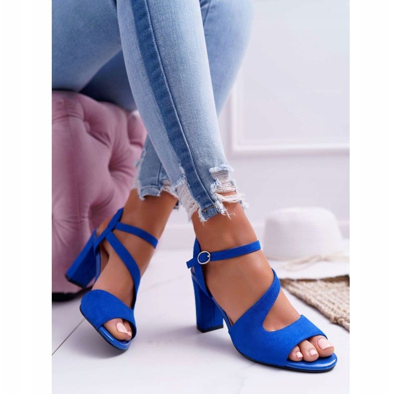 Sandály na baru Sergio Leone SK868 Blue modrý 2