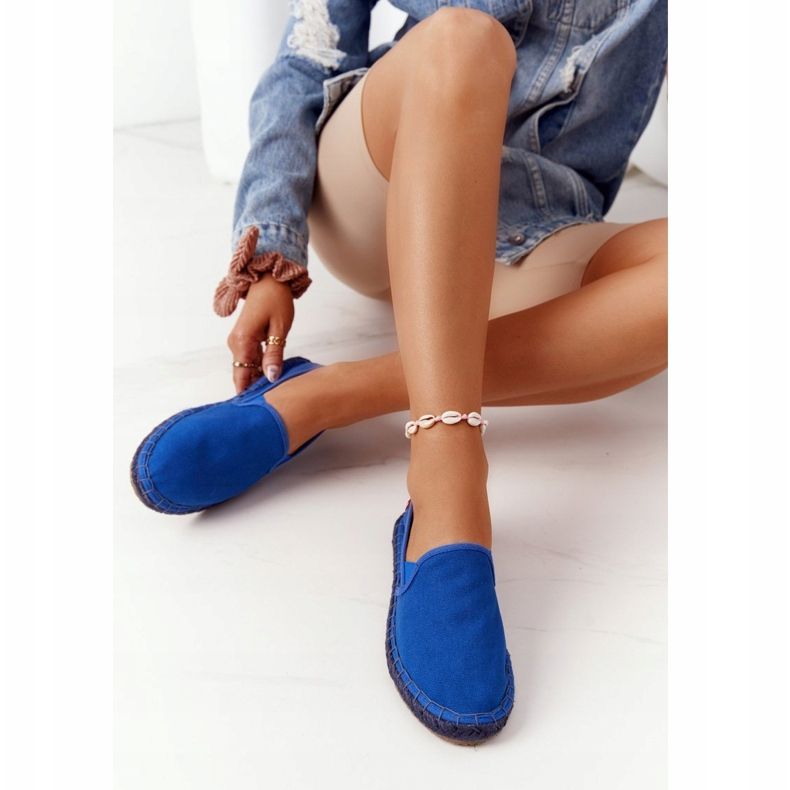 Big Star Velká hvězda DD274A136 Navy Blue Espadrilles na pletené podrážce námořnická modř 1