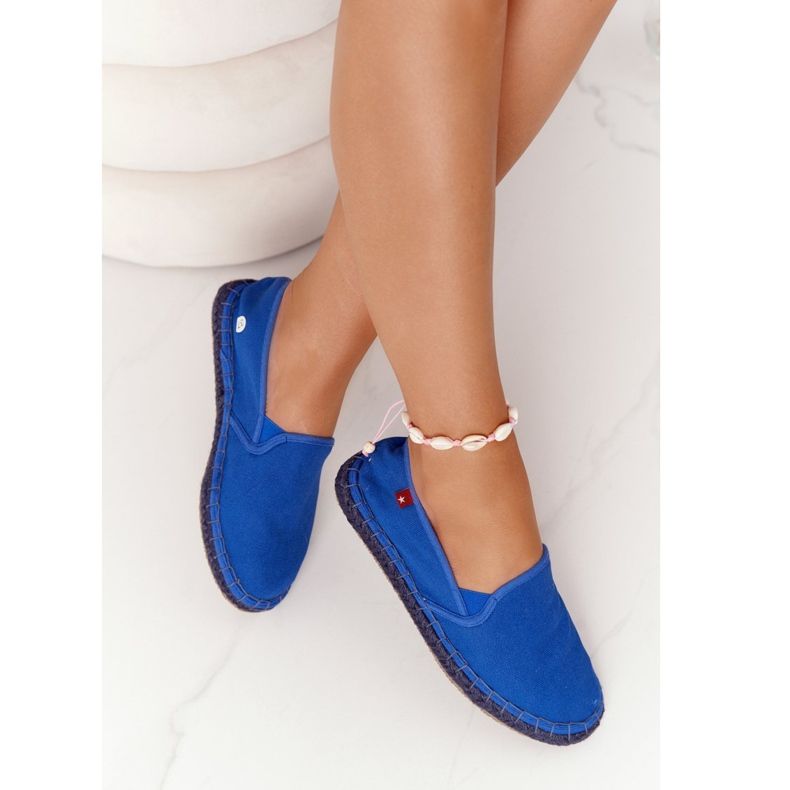 Big Star Velká hvězda DD274A136 Navy Blue Espadrilles na pletené podrážce námořnická modř 2