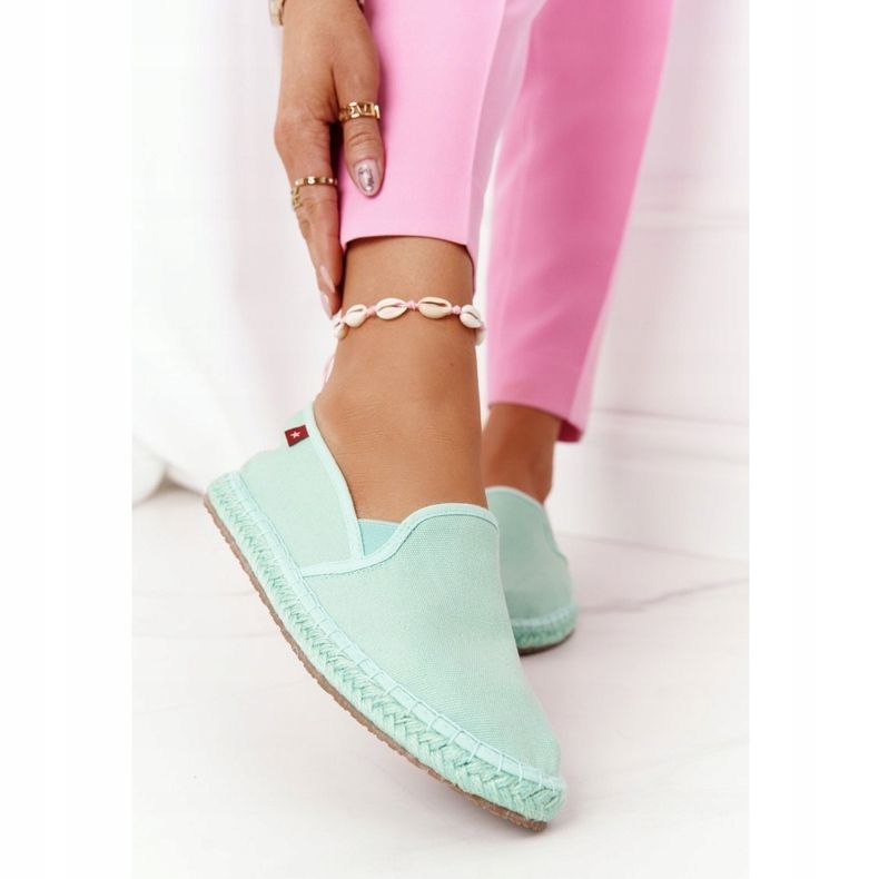 Zelené espadrilky na pletené podrážce Big Star DD274A141 zelený 1