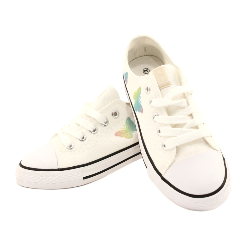 NEWS Bílé tenisky se zavázanými motýly 21DZ35-3585 bílý 3