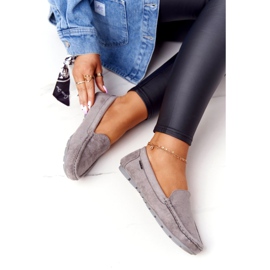 PH1 Dámské semišové mokasíny šedé San Marino šedá 2