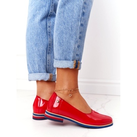 Lakované kožené boty Maciejka 05035-08 červená červené 2