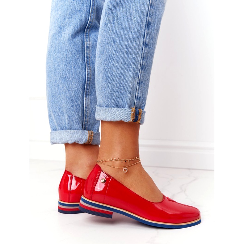 Lakované kožené boty Maciejka 05035-08 červená červené 2