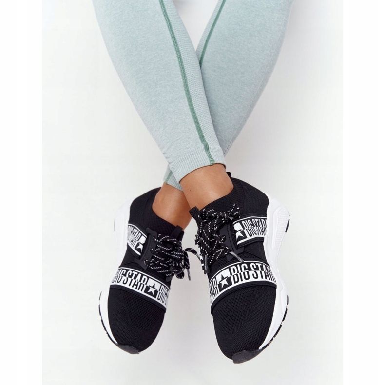 Dámská sportovní obuv Memory Foam Big Star HH274359 Černá bílý 1