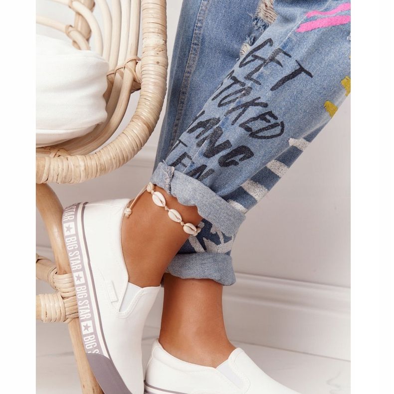 Dámské tenisky Nazouvací Big Star HH274007 bílá bílý 2