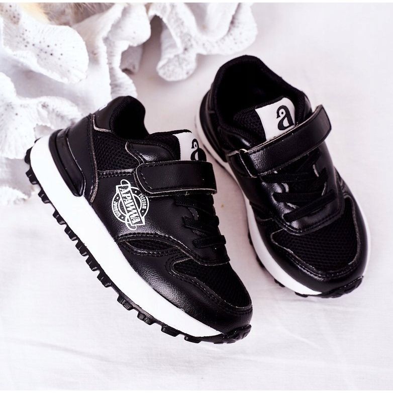 Apawwa Dětské sportovní boty Tenisky Černý Skatepark černá 1