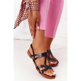 S.Barski Elegantní sandály S. Barski 541-A1 Black černý 1