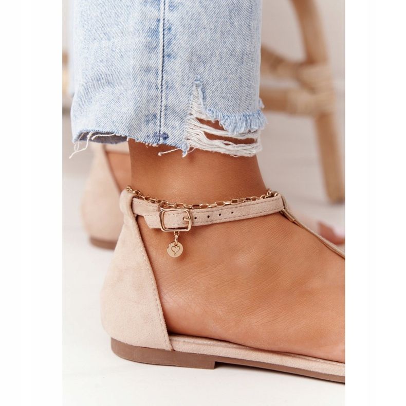 S.Barski Elegantní semišové sandály S. Bararski 541-7 Beige béžový 1