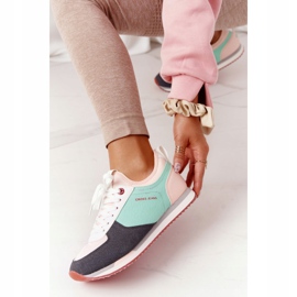 Cross Jeans Sportovní obuv Džíny s paměťovou pěnou HH2R4049C zeleno-růžová růžový zelený 1