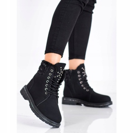 SHELOVET Černé lapače s kubickými zirkony černá 2