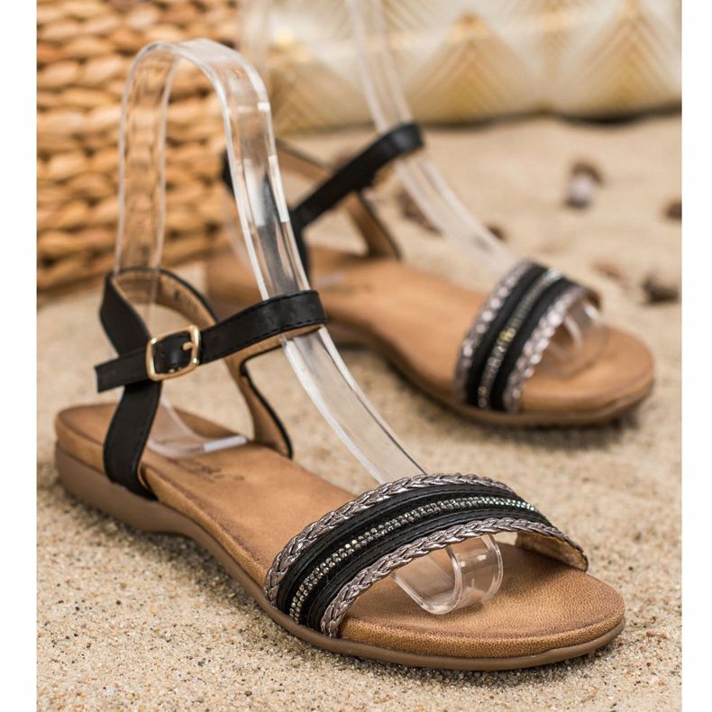 S. BARSKI Černé sandály od S.BARSKI černá 1