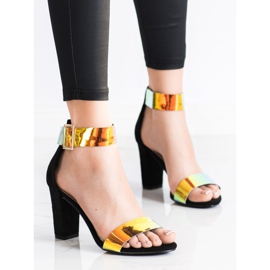 Goodin Sandály Na Tyči S Efektem Holo černý 1