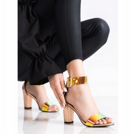 Goodin Sandály Na Tyči S Efektem Holo zlatý 2