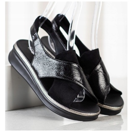 Nazouvací sandály Sergio Leone černý 1