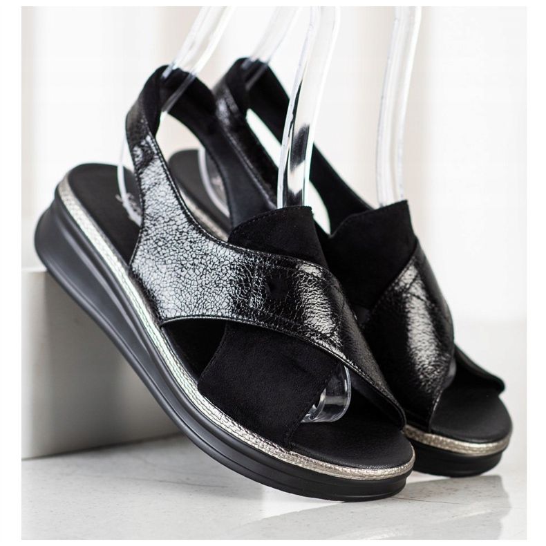 Nazouvací sandály Sergio Leone černý 1