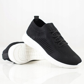 SHELOVET Pohodlná prolamovaná sportovní obuv černá 1