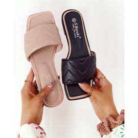 S.Barski Kožené pantofle s prošíváním Cappuccino S. Barski 331-42 béžový 1