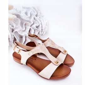 S.Barski Dětské sandály S. Bararski Comfort Złote bílý stříbrný zlatý 1