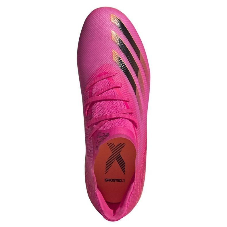Kopačky Adidas X Ghosted.1 Fg Jr FW6956 růžová, oranžová růžový 2 Kopačky Adidas X Ghosted.1 Fg Jr FW6956 růžová, oranžová růžový 2