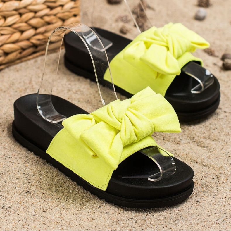 Seastar Pantofle S Mašlí žlutá 1