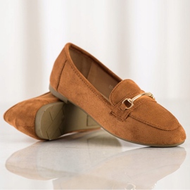 Anesia Paris Elegantní semišové mokasíny hnědý 1