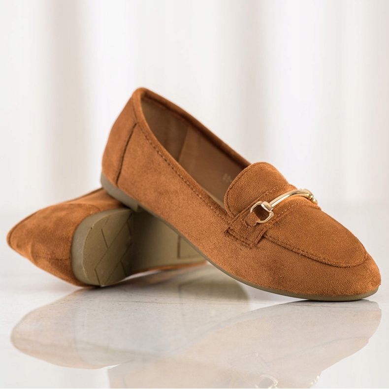 Anesia Paris Elegantní semišové mokasíny hnědý 1