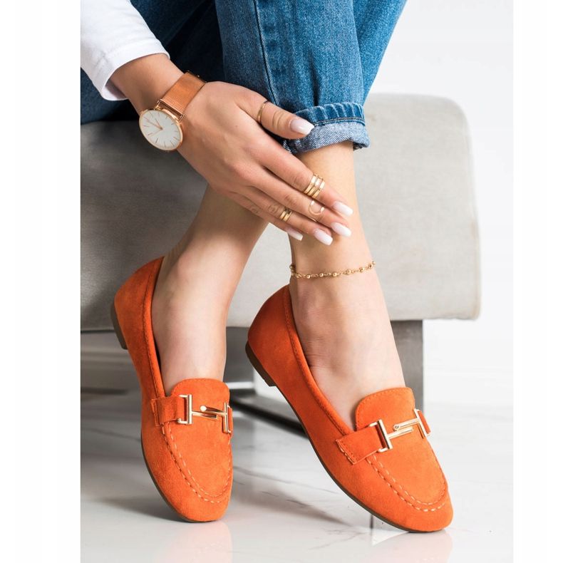 Anesia Paris Elegantní mokasíny pomerančový 2