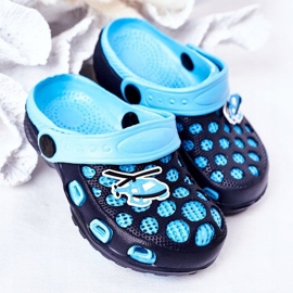 Dětské pěnové pantofle Crocs Navy Blue Jupiter námořnická modř modrý 1