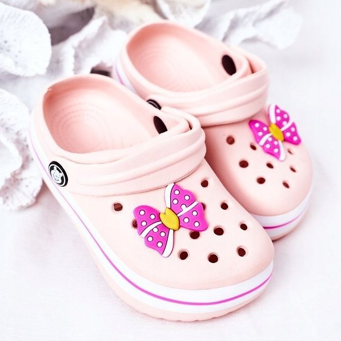 Dětské pěnové pantofle Crocs Pink Lazy Day růžový 1