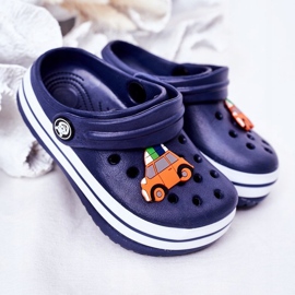 Dětské pěnové pantofle Crooks Navy Blue Lazy Day námořnická modř 1