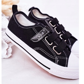 EVE Černé dětské tenisky Avengers se suchým zipem černá 1