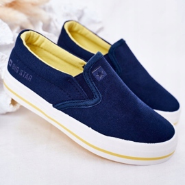 Dětské nazouvací tenisky Big Star HH374011 Navy Blue modrý 2