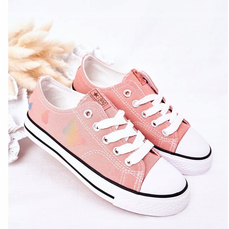 EVE Dětské tenisky s motýly růžové pohádky růžový 1