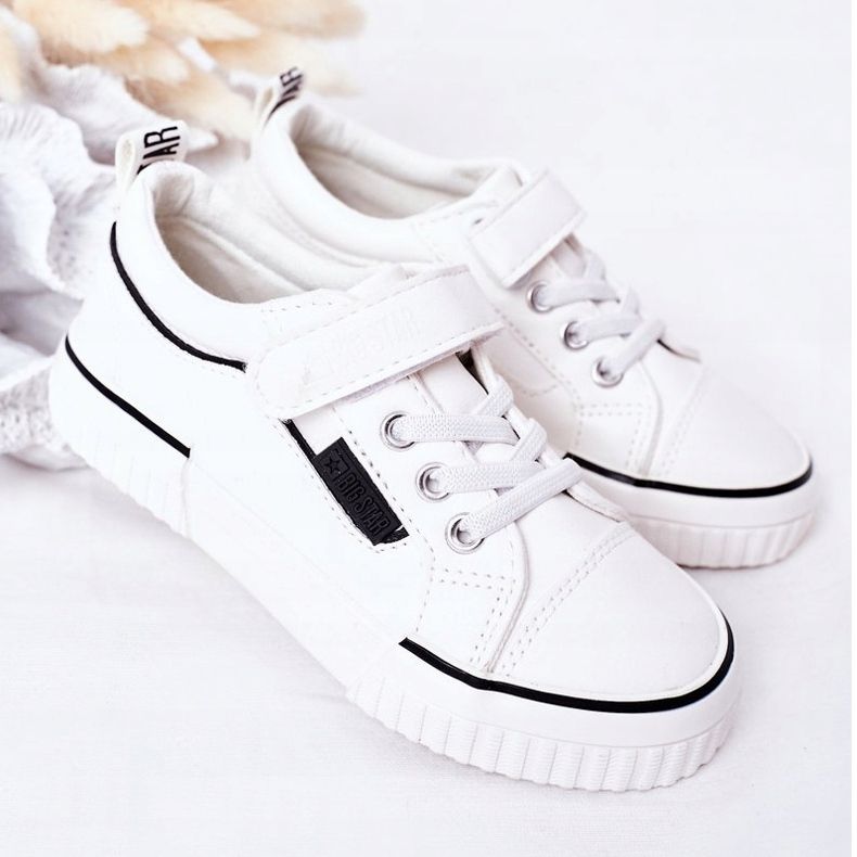 Dětské tenisky se suchým zipem Big Star HH374028 bílé bílý 1