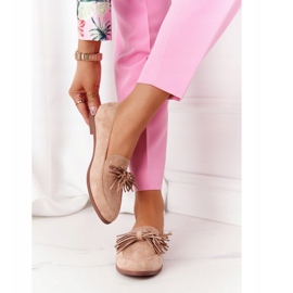 EVE Mokasíny z třásněného semiše Béžové Alicante béžový 1