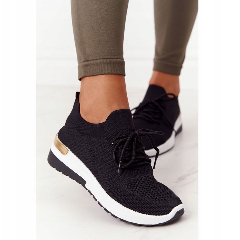 PG1 Sportovní obuv Tenisky na klínku černé Adeyla bílý černá 1