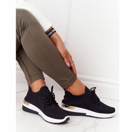 PG1 Sportovní obuv Tenisky na klínku černé Adeyla bílý černá 2