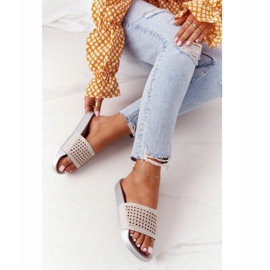 EVE Šedé gumové pantofle Tonya Sequins šedá 1