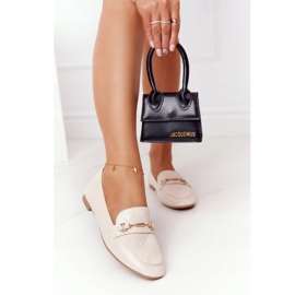 PS1 Klasické dámské béžové mokasíny Eloquence béžový 2