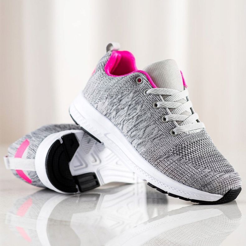 SHELOVET Lehké šněrovací tenisky šedá 1