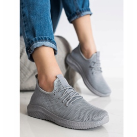 SHELOVET Textilní sportovní obuv šedá 2