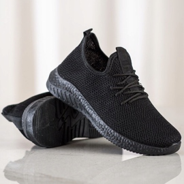 SHELOVET Textilní sportovní obuv černá 1