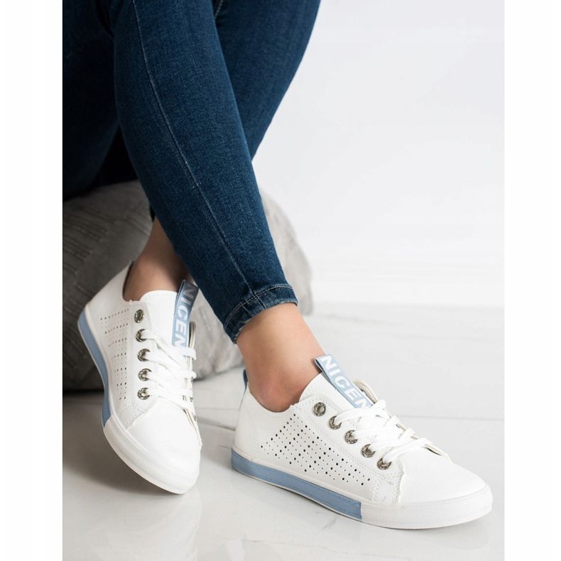 Bella Paris Tenisky s eko kůží bílý 1