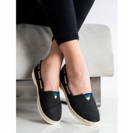 Beauty Girl'S Textilní espadrilky černý 1