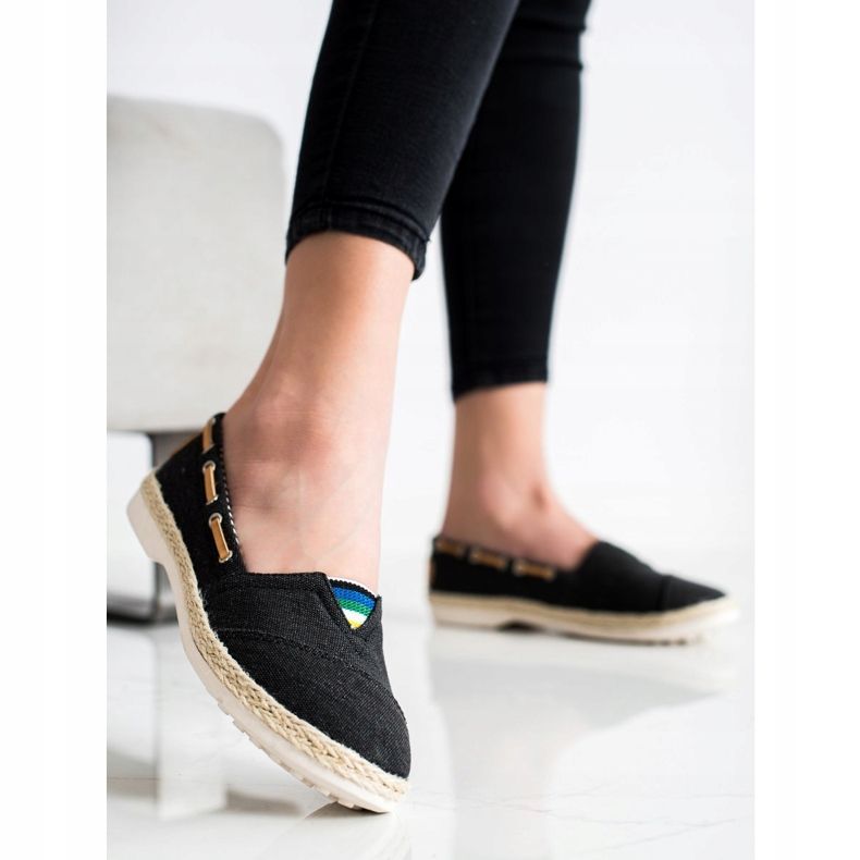 Beauty Girl'S Textilní espadrilky černý 2