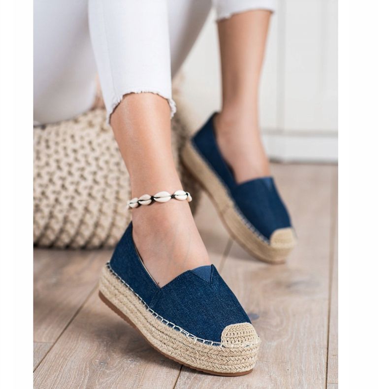 SHELOVET Módní espadrilky modrý 1 SHELOVET Módní espadrilky modrý 1